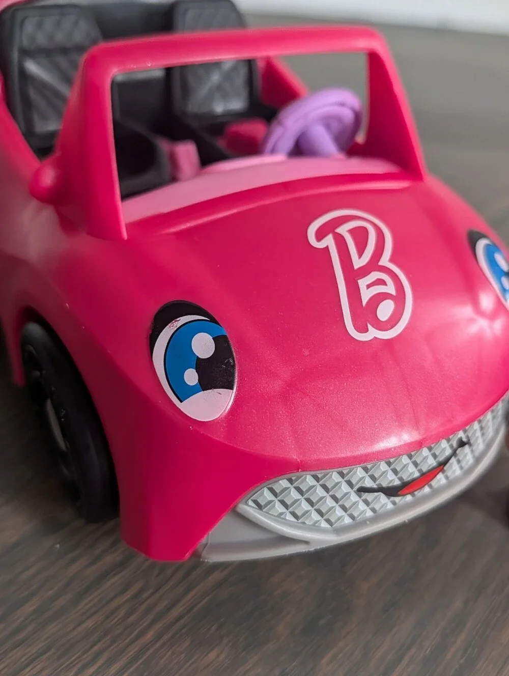 Fisher-Price Little People Barbie Convertible Sports Car Push-Along + 2 People